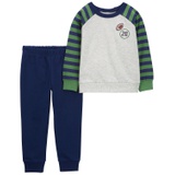 Toddler Boys Football Raglan T-shirt and Pants 2 Piece Set