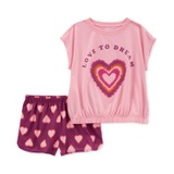Little & Big Girls Love To Dream Heart Loose-Fit Pajamas 2 Piece Set