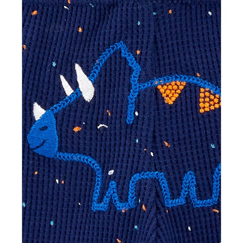 카터스 Baby Boys 3-Pc. Stripe Short-Sleeve Bodysuit Waffle-Knit Dinosaur-Print Long-Sleeve Bodysuit & Waffle-Knit Dinosaur Embroidered Pants