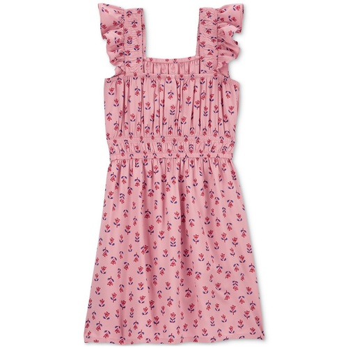 카터스 Little & Big Girls Floral-Print Smocked Dress