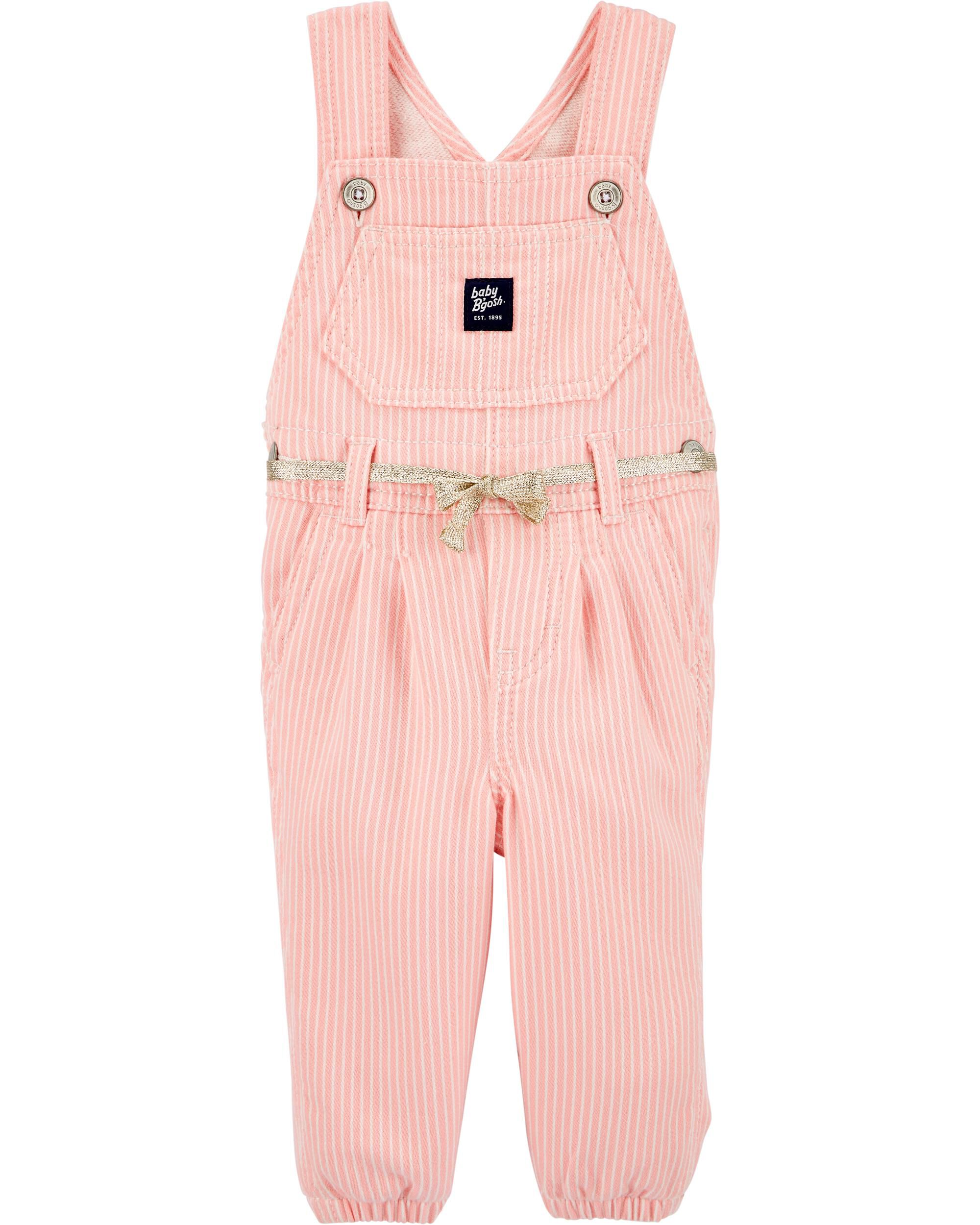 Carters Stretchy Hickory Stripe Overalls