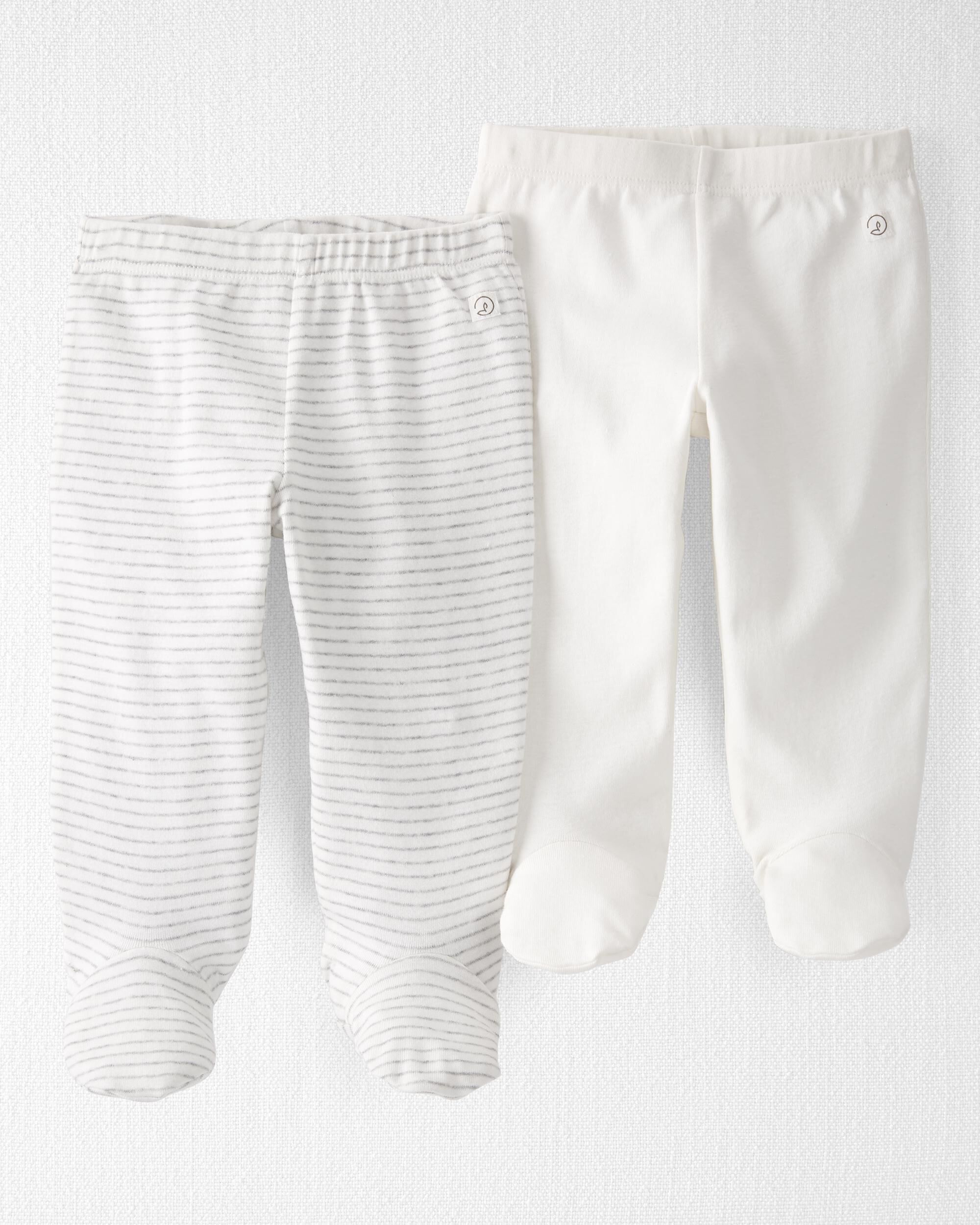 Carters 2-Pack Organic Cotton Rib Footed Pants