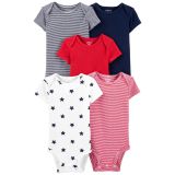 Carters Baby 5-Pack Short-Sleeve Bodysuits