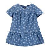 Carters Baby Floral Chambray Dress