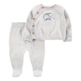 Carters 2-Piece Elephant Sweater & Footed Pant Set