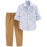 Carters 2-Piece Button-Front Shirt & Khaki Pant Set