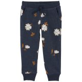 Carters Pull-On Floral Print Fleece Pants