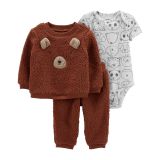 Carters Baby 3-Piece Sherpa Bear Outfit Set