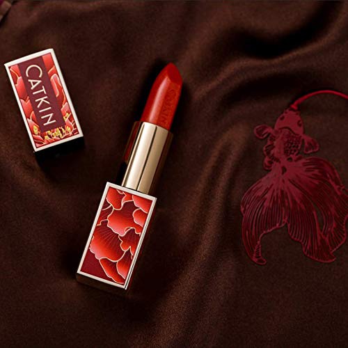  CATKIN Rouge Matte Lipstick, Waterproof Long Lasting Satin Moisturizing Smooth Soft 0.13 Ounce-Chinese Style-CR130