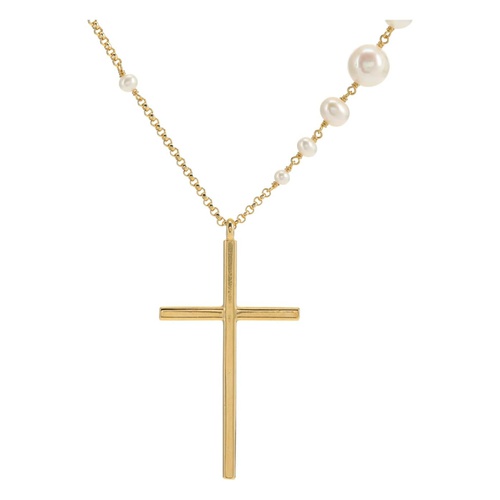  Chan Luu Pearl and Cross Pendent Necklace