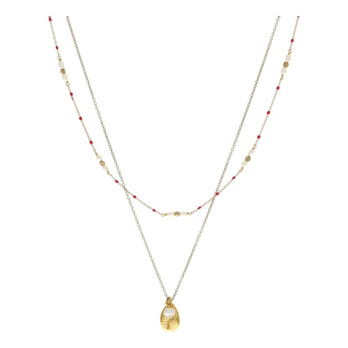  Chan Luu Pre-Layered Enamel Bead Necklace with Charm