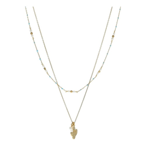  Chan Luu Pre-Layered Enamel Bead Necklace with Charm