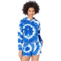 Chaser Tie-Dye Star Linen French Terry Pullover Hoodie