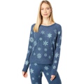 Chaser Snowflakes Bliss Knit Long Sleeve Raglan Pullover