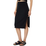Chaser Linen Rib Pencil Skirt with Slit
