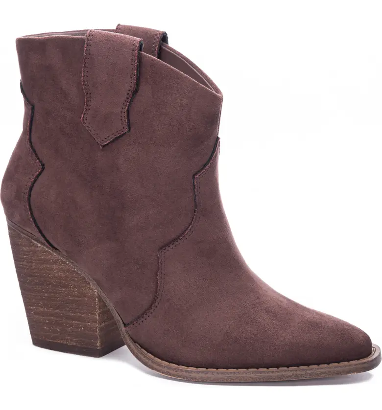 Chinese Laundry Bonnie Bootie_BROWN FAUX LEATHER