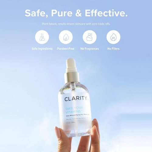  ClarityRx Take Your Vitamins, Daily Mineral Water Spray for All Skin Types (4 Fl Oz)