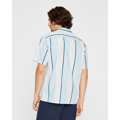 클럽모나코 Short Sleeve Stripe Camp Collar Shirt
