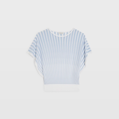클럽모나코 Novelty Pointelle Stripe Sweater