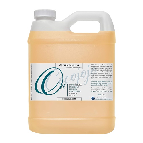  cocojojo 100% Pure Argan Oil Deodorized Refined Cold Pressed, 32 Fluid Ounce