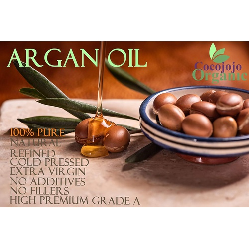  cocojojo 100% Pure Argan Oil Deodorized Refined Cold Pressed, 32 Fluid Ounce