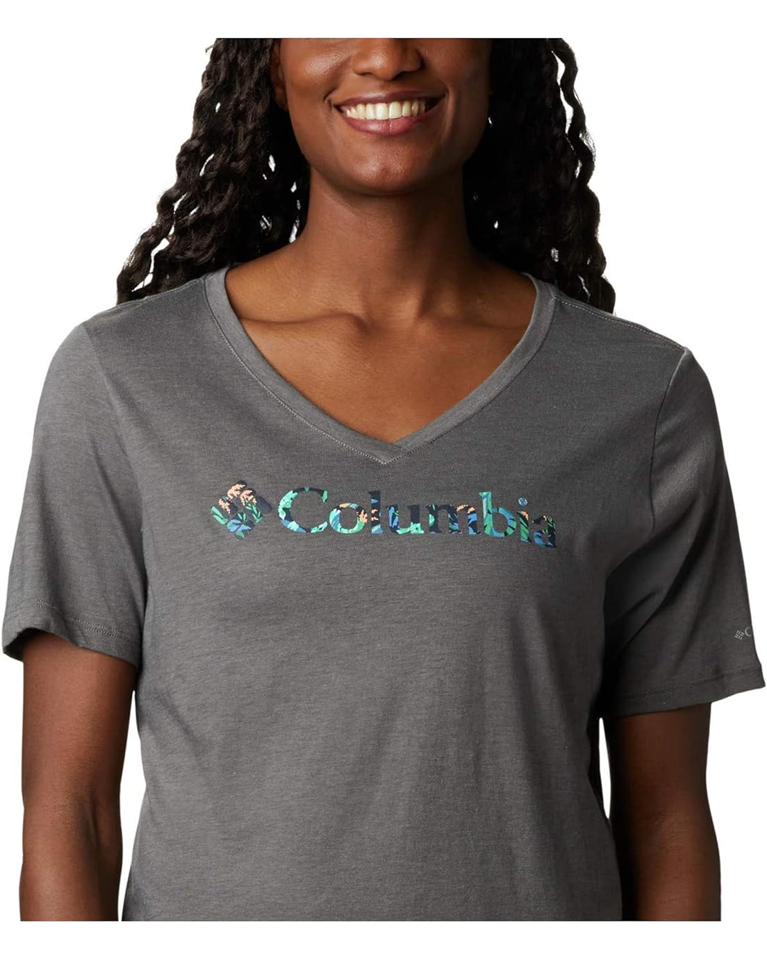 콜롬비아 Columbia Womens Mount Rose Relaxed Tee Shirt, Jersey Cotton Blend