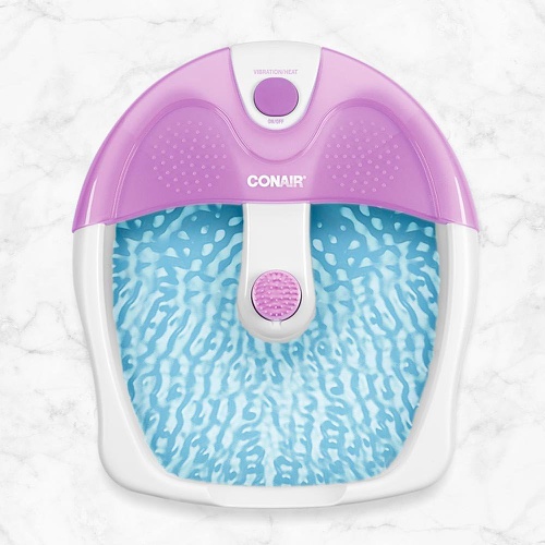  Conair Foot Pedicure Spa with Soothing Vibration Massage, Lavender/White