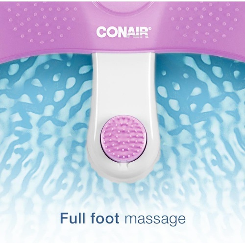  Conair Foot Pedicure Spa with Soothing Vibration Massage, Lavender/White