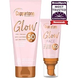 Coppertone Glow SPF 50 Sunscreen Lotion 5 Oz. + Glow Face SPF 50 Sunscreen Lotion 2 Oz, 7.0 Fl Oz, (Pack of 1)
