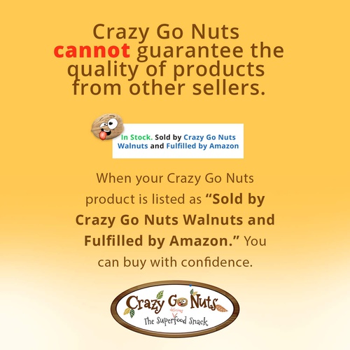  Crazy Go Nuts Walnuts - Chocolate Espresso, 1.25 oz (6-Pack) - Healthy Snacks, Vegan, Gluten Free, Superfood - Natural, Non-GMO, ALA, Omega 3 Fatty Acids, Good Fats, and Antioxidan