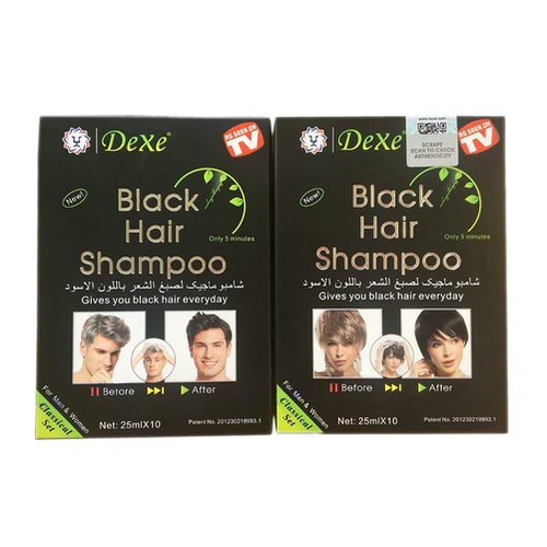  Black Hair Shampoo -Instant Black Hair Dye Shampoo Black Hair Dye Maintain Hair Color for Two Months 5 minutes for Men and Women By Cutelove 25mlx10 Packs