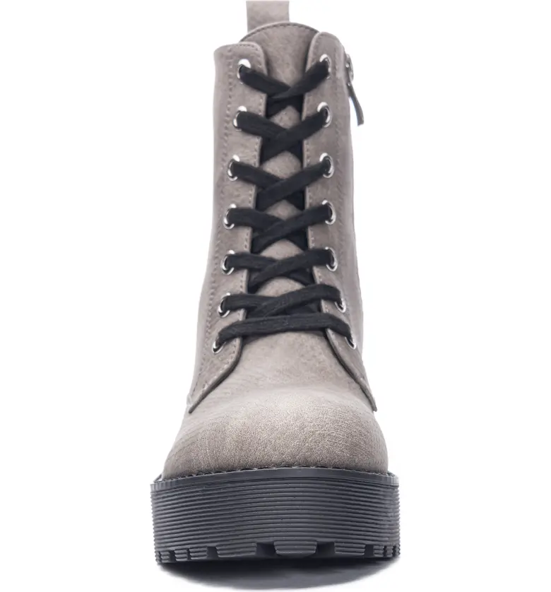  Dirty Laundry Mazzy Lace-Up Boot_GREY FAUX LEATHER