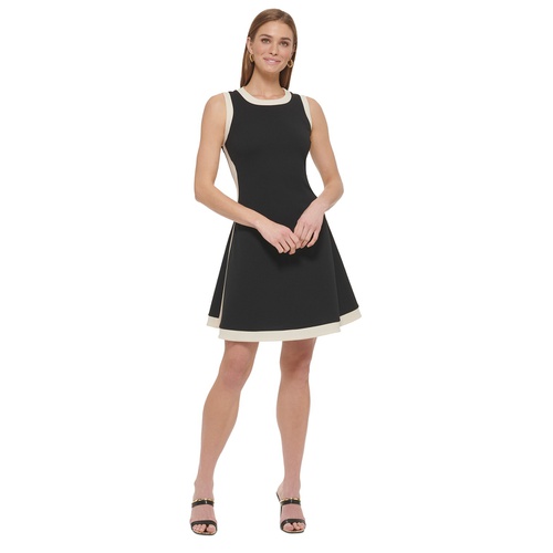 DKNY Petite Sleeveless Contrast-Trimmed Dress