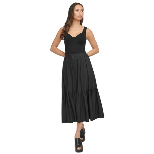 DKNY Womens Sweetheart-Neck Sleeveless A-Line Dress