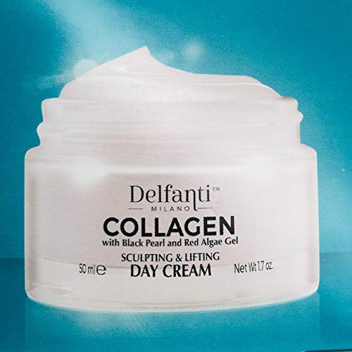  Delfanti Milano  COLLAGEN SCULPTING AND LIFTING Day Cream  with BLACK PEARL and RED ALGAE GEL Made in Italy
