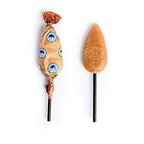  Deliciousness.com Pierrot Gourmand, Gourmet French Salted Caramel Lollipops, Gluten free, 50 calories (10-Pack)