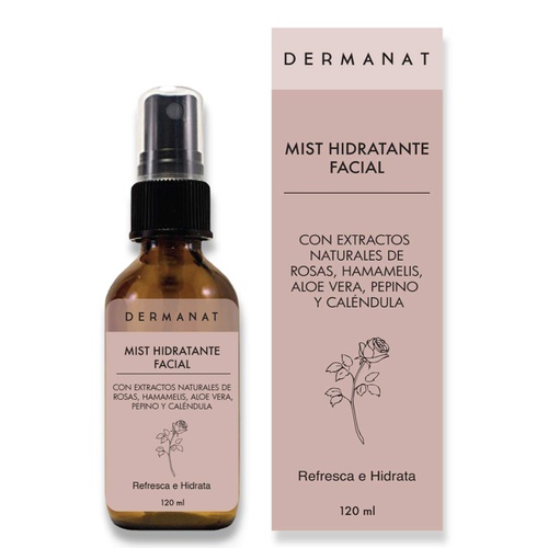  Dermanat - Hydrating Facial Mist with Rose, Hamamelis, Aloe Vera, Cucumber & Calendula Extracts. | 4.0 fl. oz.