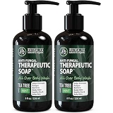 Derma-nu Miracle Skin Remedies Antifungal Antibacterial Soap & Body Wash - Natural Fungal Treatment with Tea Tree Oil for Jock Itch, Athletes Foot, Body Odor, Nail Fungus, Ringworm, Eczema & Back Acne