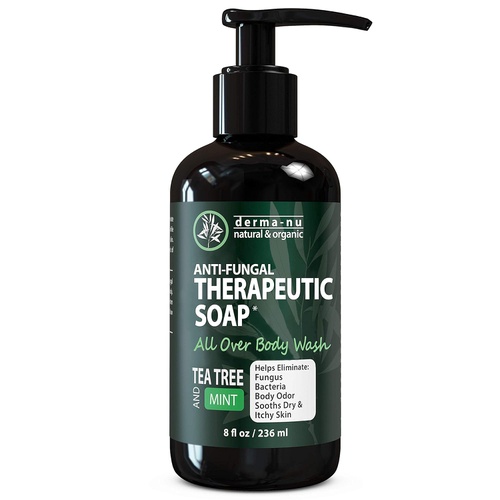  Derma-nu Miracle Skin Remedies Antifungal Antibacterial Soap & Body Wash - Natural Fungal Treatment with Tea Tree Oil for Jock Itch, Athletes Foot, Body Odor, Nail Fungus, Ringworm, Eczema & Back Acne - For Men