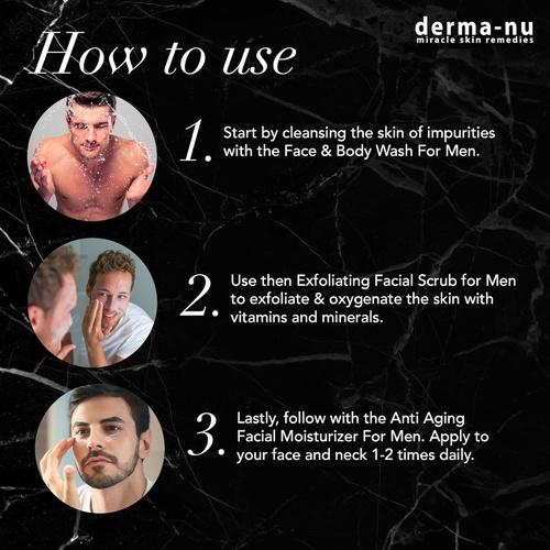  Derma-nu Miracle Skin Remedies Mens Moisturizer, Aftershave Lotion & Anti Aging Cream - Prevent Post Shave Irritation + Age Defense - All Natural - Derma-nu For Men - 4oz