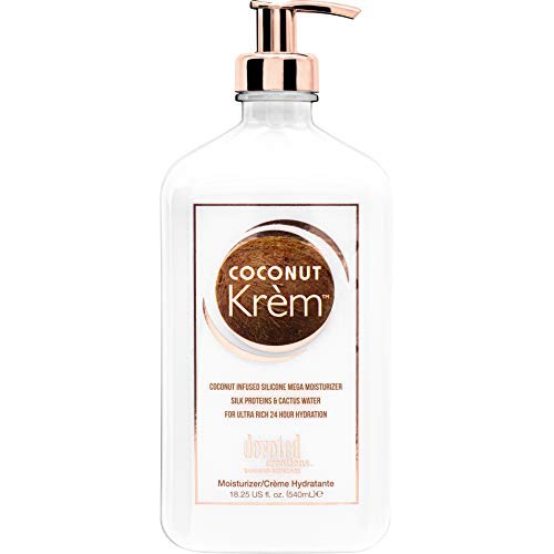  Devoted Creations Coconut Krem Moisturizer - Coconut Infused Silicone Moisturizer with Silk Proteins & Cactus Water for Ultra Rich 24 Hour Hydration 18.25 oz.