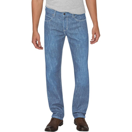 디키즈 Dickies Mens X-Series Regular Fit Straight Leg 5-Pocket Denim Jean