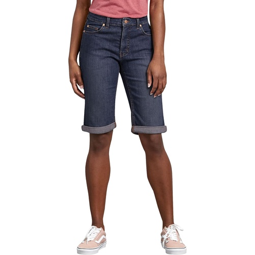 디키즈 Dickies Womens Perfect Shape Denim Bermuda Shorts