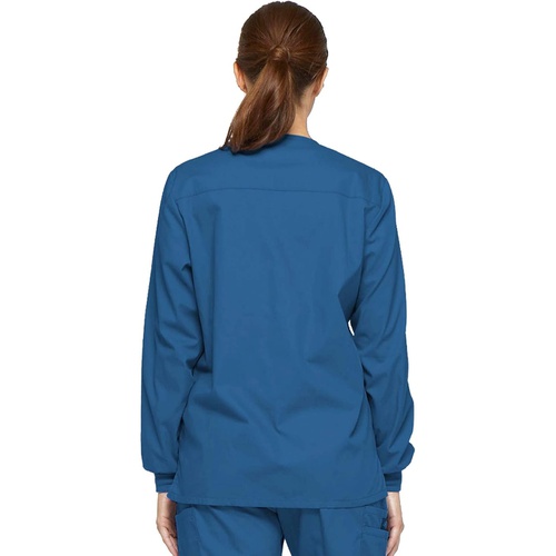 디키즈 Dickies Womens EDS Signature Scrubs Missy Fit Snap Front Warm-up Jacket