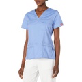 Dickies Womens GenFlex Junior-fit V-Neck Scrub Shirt