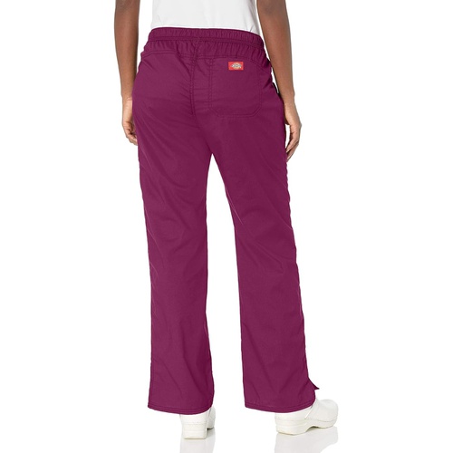 디키즈 Dickies Womens EDS Signature Stretch Low-Rise Straight Leg Drawstring Pant