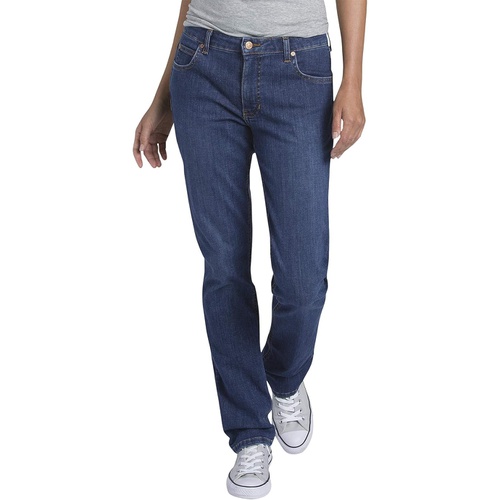 디키즈 Dickies Womens Perfect Shape Denim Jean-Straight Stretch