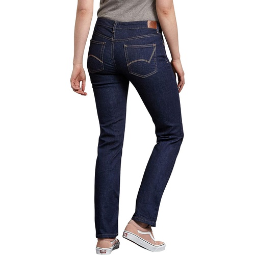 디키즈 Dickies Womens Perfect Shape Denim Jean-Straight Stretch