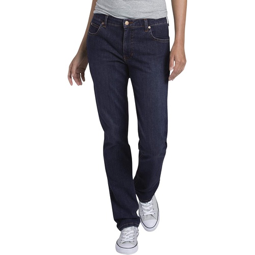 디키즈 Dickies Womens Perfect Shape Denim Jean-Straight Stretch