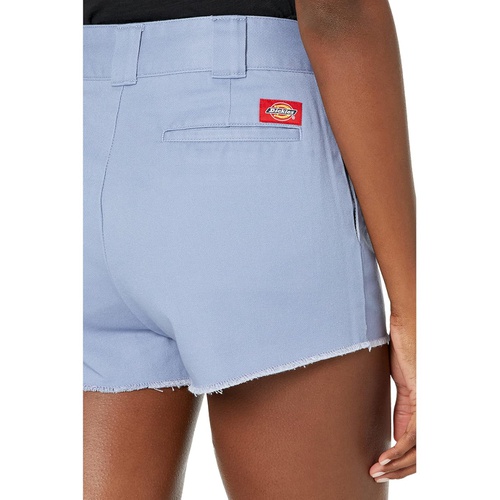  Dickies Juniors High-Rise Fray Hem Worker Shorts Original Twill